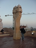 Erica On Roof Of La Pedrera 1